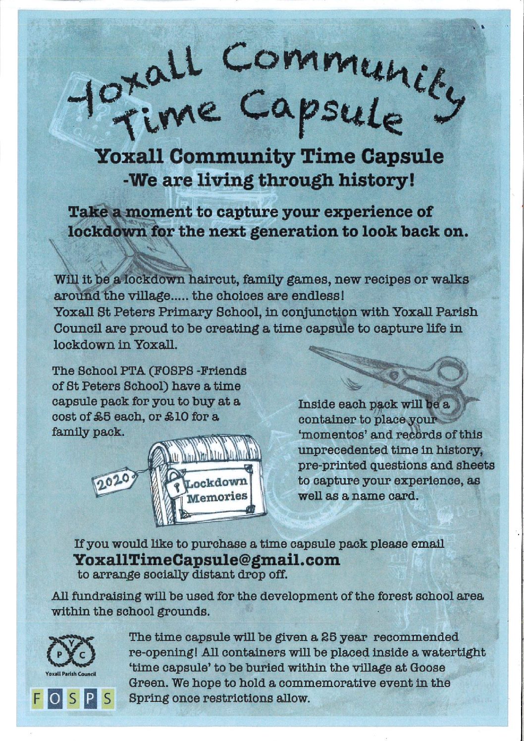 Yoxall Community Time Capsule –     We are living through history!