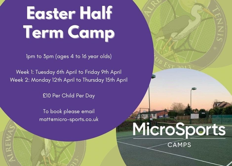 Tennis Lessons during the Easter Holidays at Alrewas Tennis Club