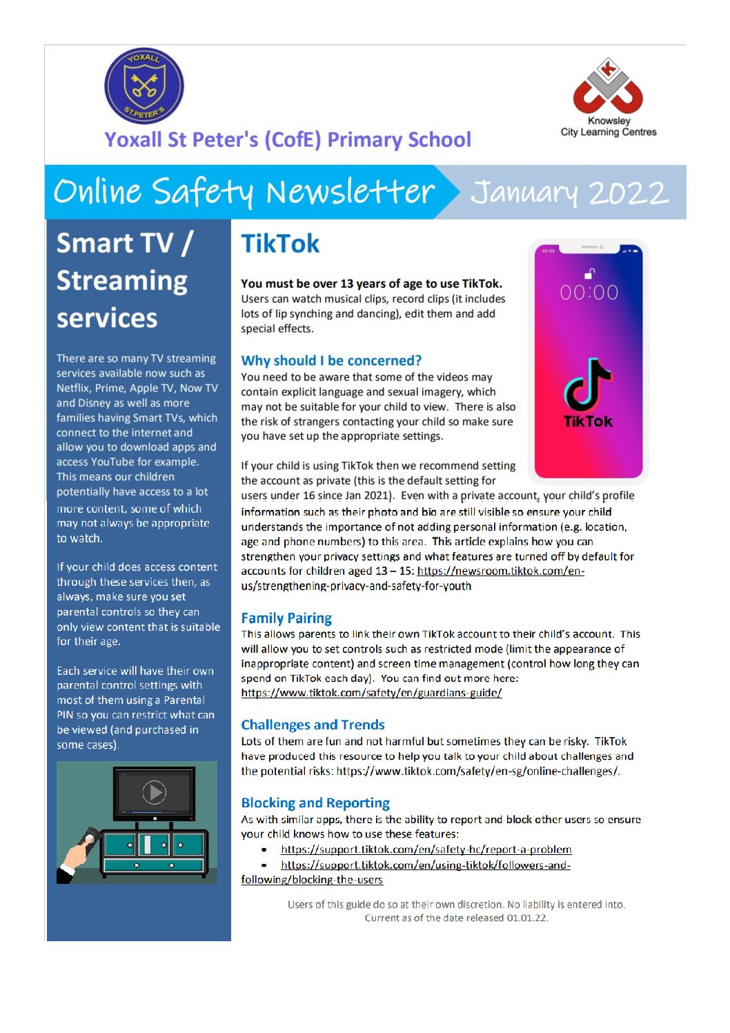 Online Safety Newsletter January 2022