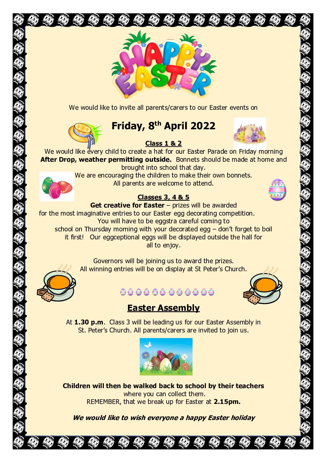 Easter Activities – Friday, 8th April 2022