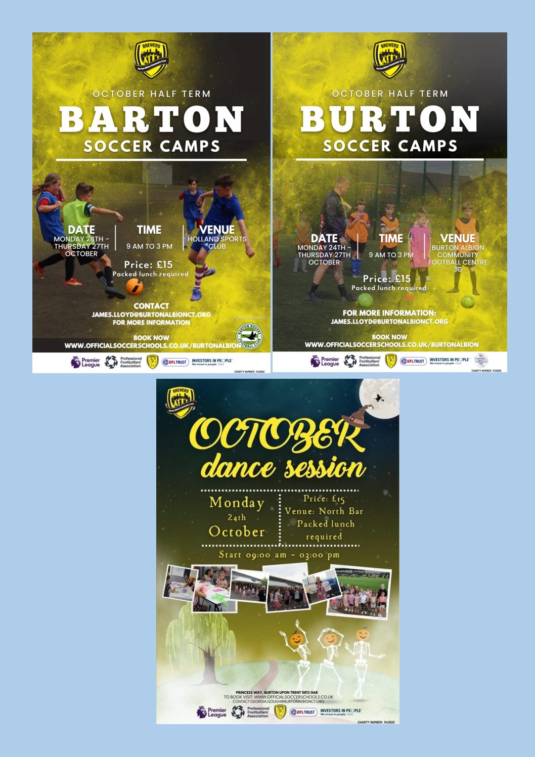 Burton Albion October Half Term Activities