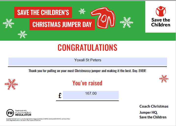 Christmas Jumper Day – Total Donations