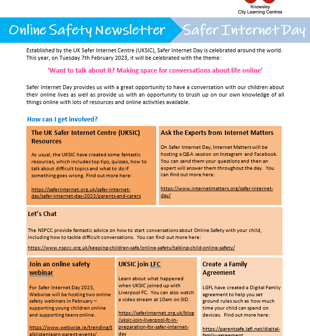 On-Line Safety Newsletter – February 23