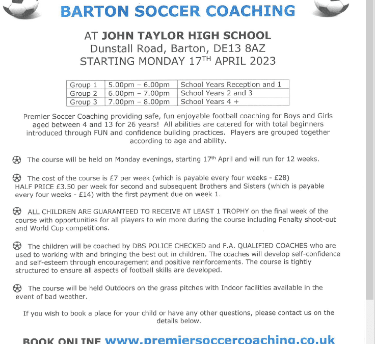 Barton Soccer Coaching