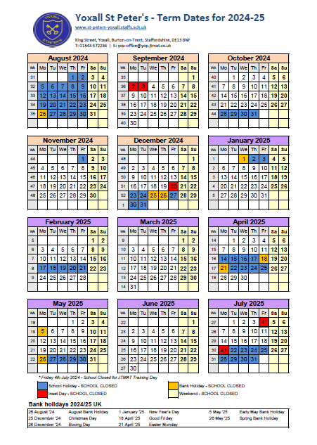 Term Dates 2024-2025